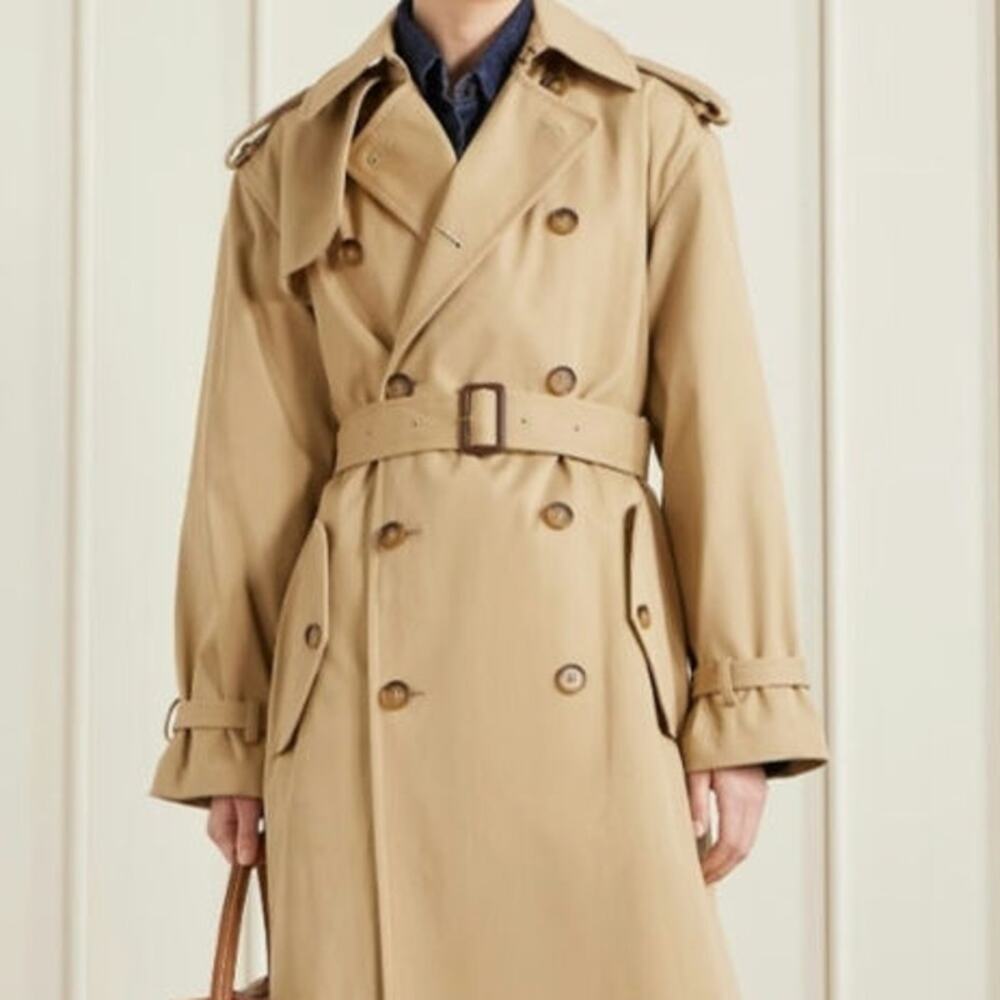 Lauren Ralph Lauren Double-Breasted Belted Trench Coat Medium